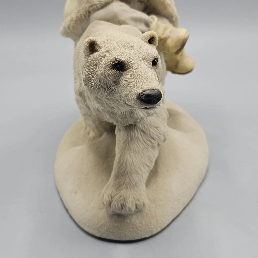 Vtg The Legend of Santa Claus Into the Wind Polar Bear 1995 Ken Memoli Victorian